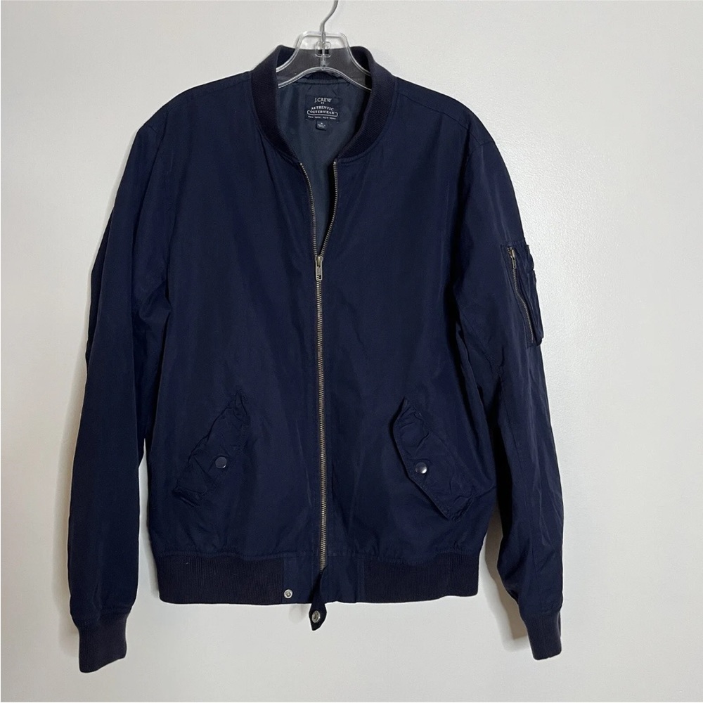 J Crew Jacket Mens Blue Basic Size Medium - image 1